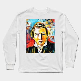 Heinrich Heine Abstract Portrait | Heinrich Heine Artwork 2 Long Sleeve T-Shirt